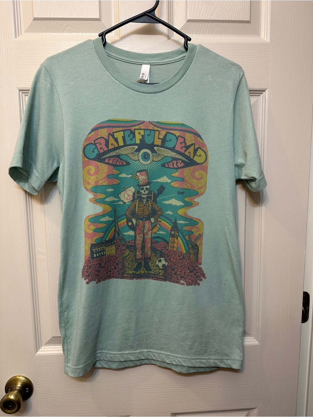 Grateful Dead Short Sleeve Tee with Multicolor Front Art